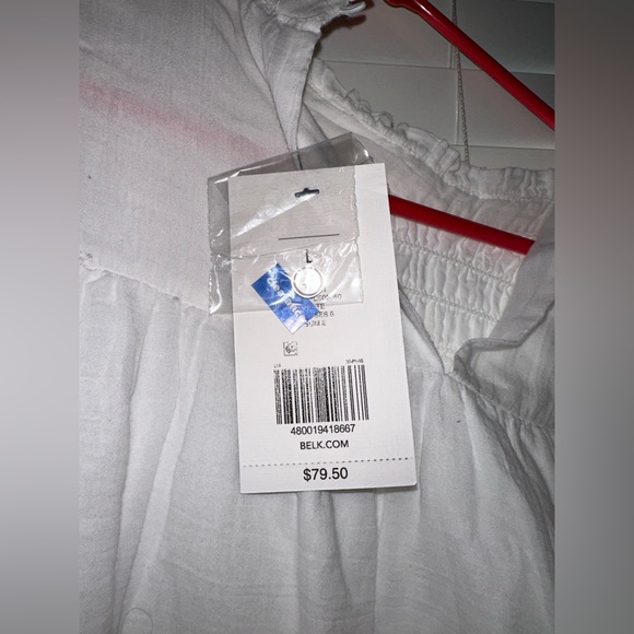 NWT Crown & Ivy Sleeveless White Dress Sz L - Picture 7 of 7